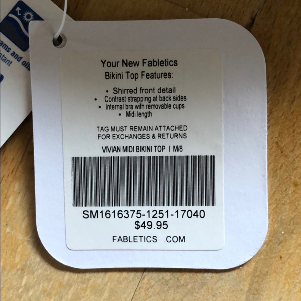 Fabletics Midi Bikini Top M/8 - Picture 6 of 6